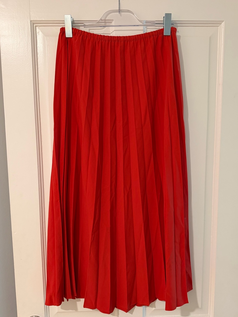 Byoung Bydeson Red Pleated Midi Skirt 38/M